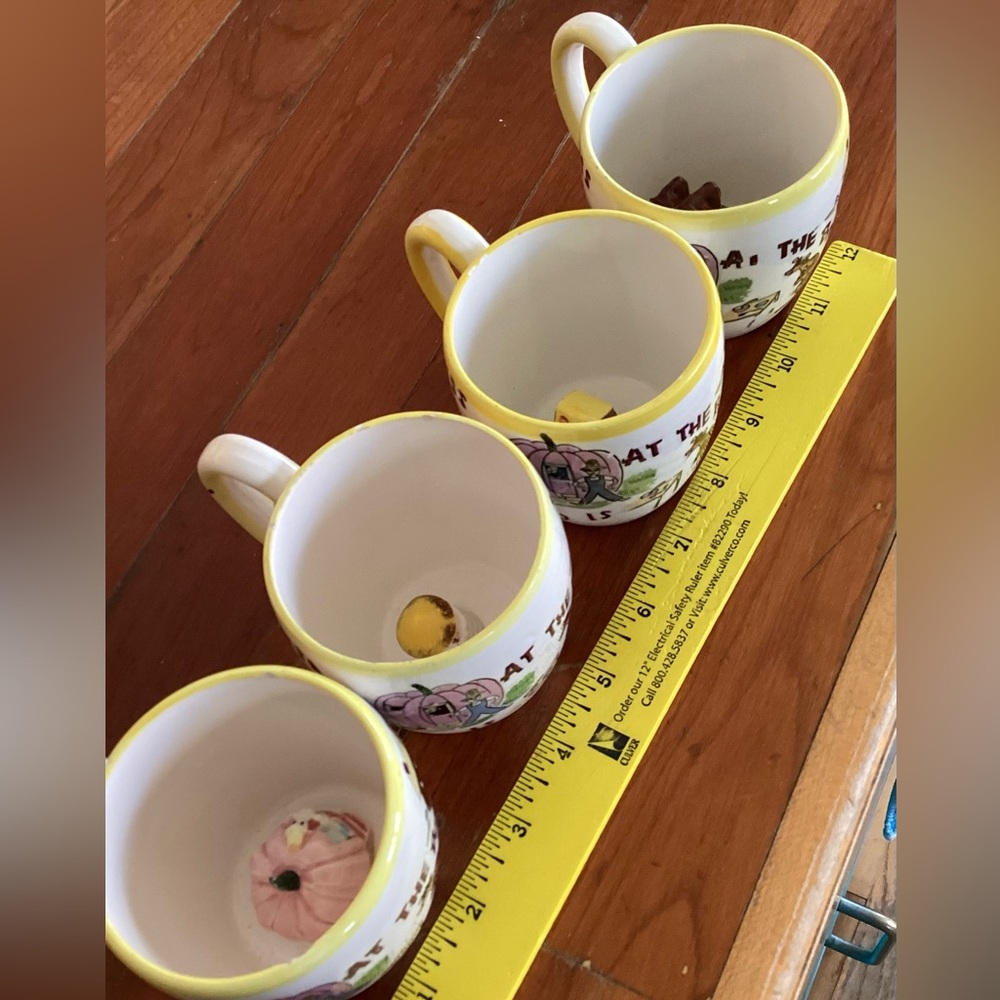 Fairytale MYSTERY MUGS NASCO  Set of  Four  EPLVC  RARE Find Complete Set